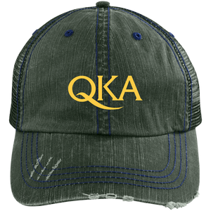 QKA Distressed Trucker Cap